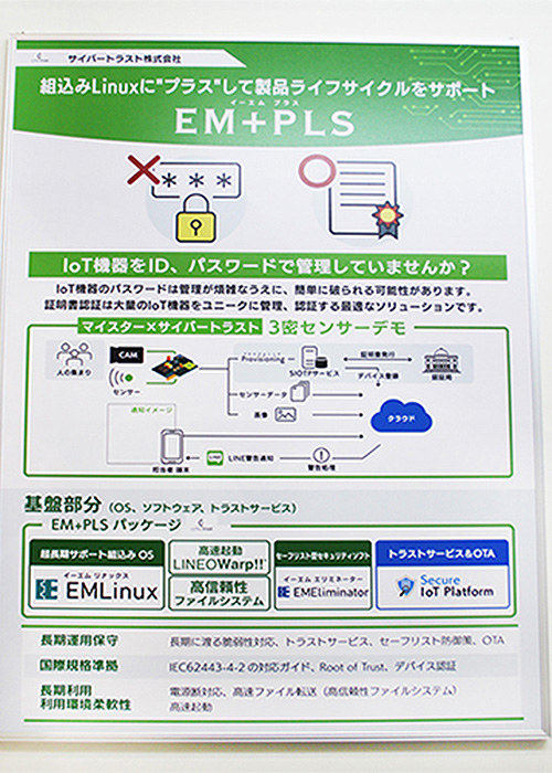 IoT / 組込み向けのセキュアなシステム基盤「EM+PLS」のパネル