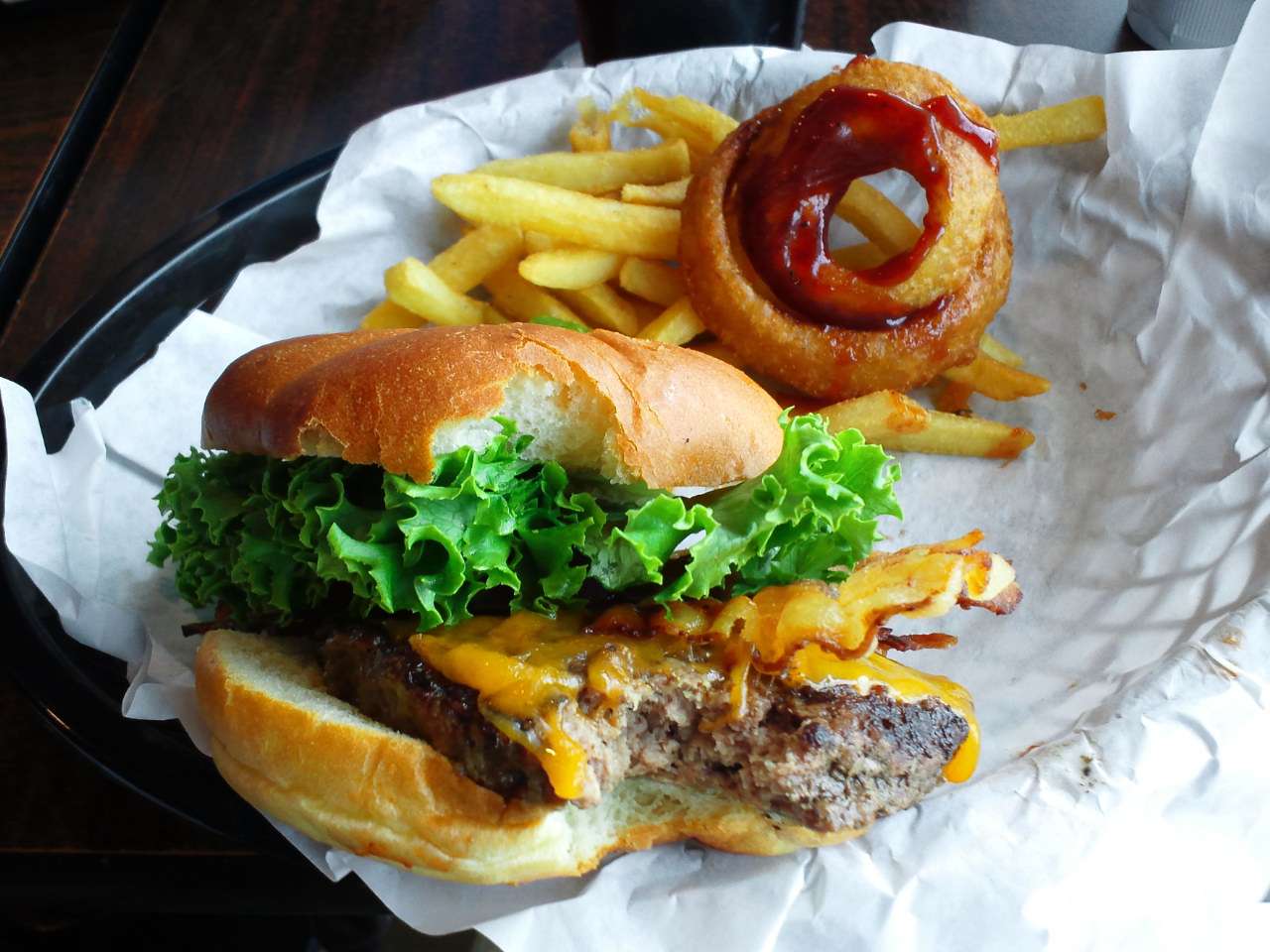 空港で食べたハンバーガー