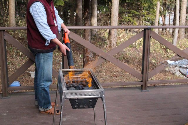 クサヤを焼く