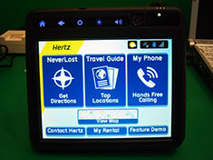 Hertz 社レンタカー搭載カーナビゲーションシステム