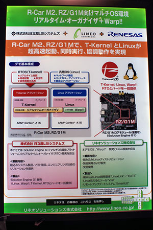 R-Car M2、RZ/G1向けマルチOS環境。リアルタイム・オーガナイザ+Warp!!