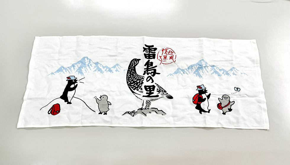 Suicaのペンギン×雷鳥の里ガーゼタオル