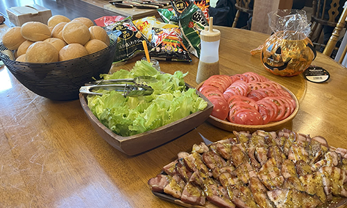 野菜やベーコン