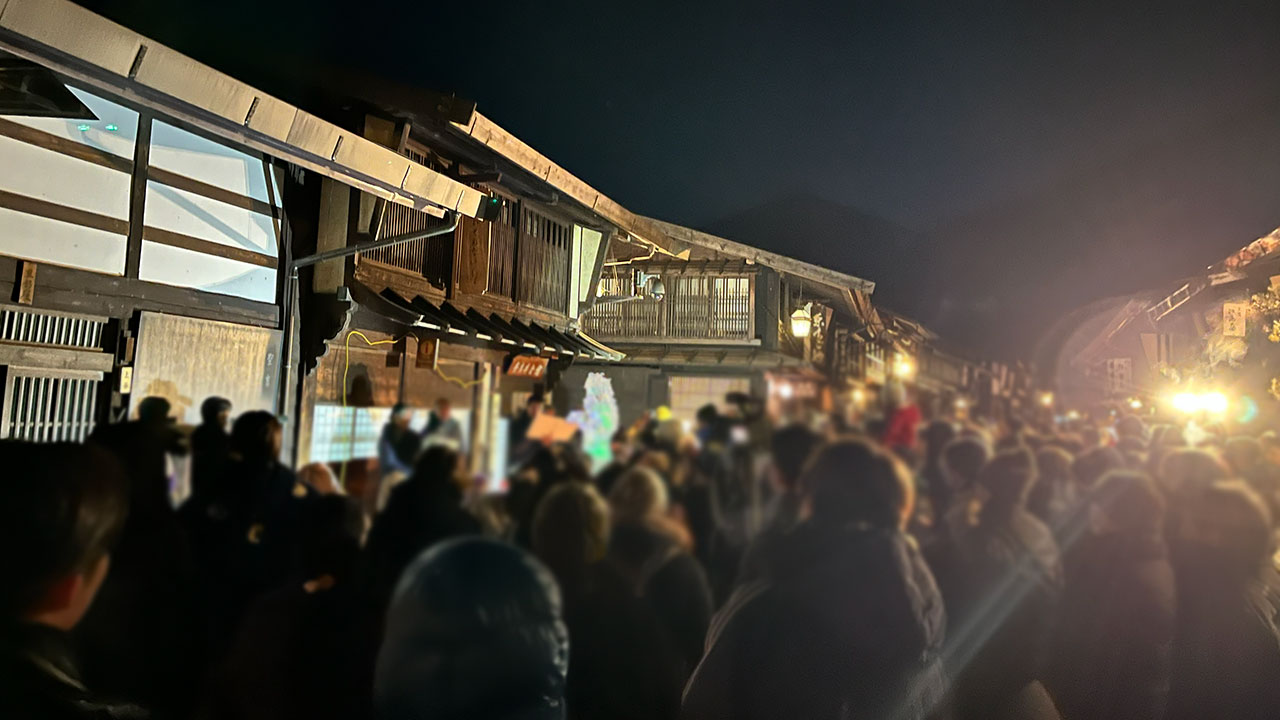 奈良井宿アイスキャンドル祭りの様子3