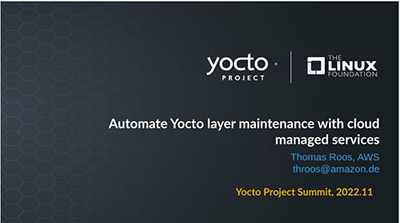 Automate Yocto layer maintenance with cloud managed services
